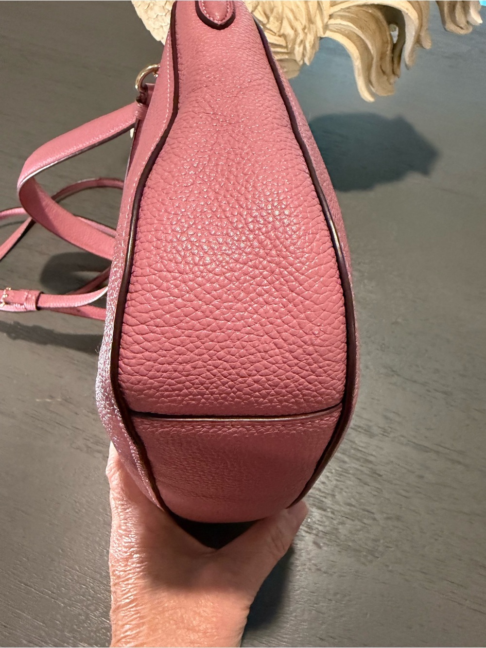 Coach Chelsea Pebbled Leather Shoulder Bag Shadow Pink D1892-56819 - Picture 11 of 16